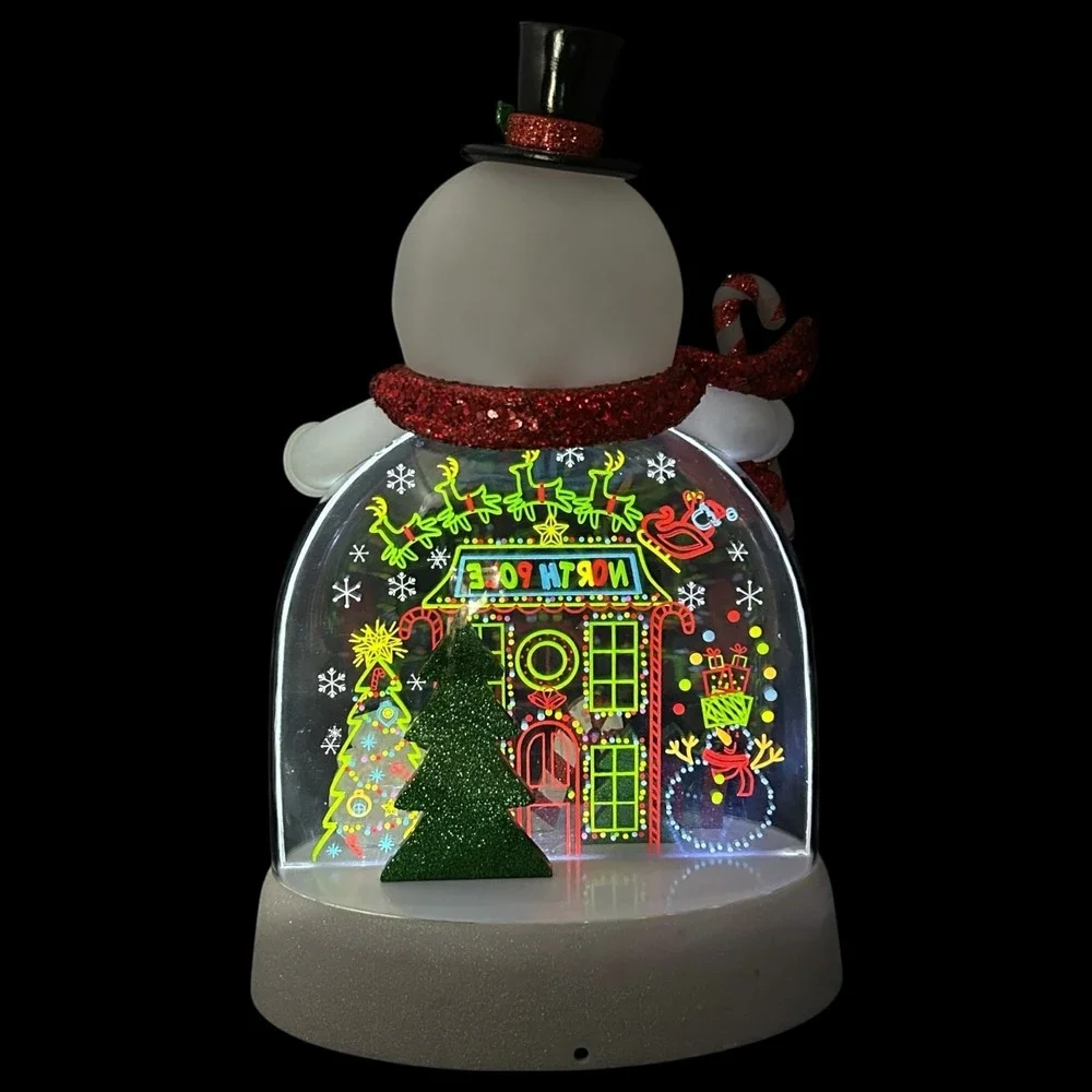 Hallmark North Pole DANCING LIGHTS SNOWMAN 2011 Animated Light Show Works Video‎